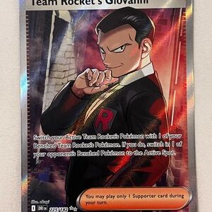 Pokemon Team Rocket's Giovanni Card - Red, Black, White